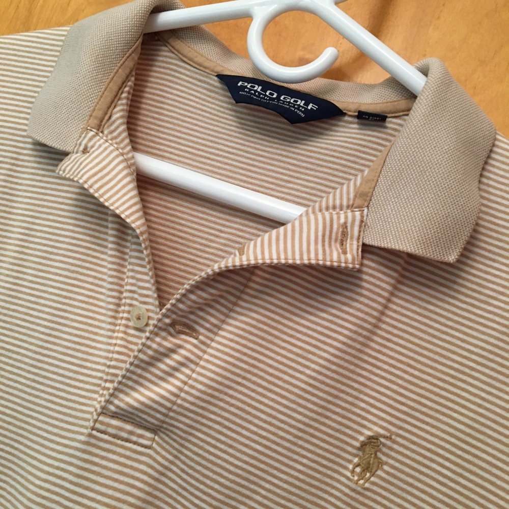 Ralph Lauren Golf Polo - Tan Striped